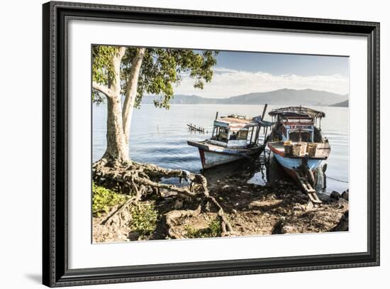 Old Rusty Fishing Boats in a Village at Lake Toba (Danau Toba), North Sumatra, Indonesia-Matthew Williams-Ellis-Framed Photographic Print