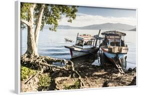Old Rusty Fishing Boats in a Village at Lake Toba (Danau Toba), North Sumatra, Indonesia-Matthew Williams-Ellis-Framed Photographic Print