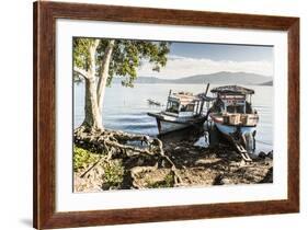 Old Rusty Fishing Boats in a Village at Lake Toba (Danau Toba), North Sumatra, Indonesia-Matthew Williams-Ellis-Framed Photographic Print