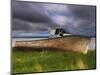 Old Rusty Lobster Boat on a Grassy Bank by the Ocean in Nova Scotia-Frances Gallogly-Mounted Photographic Print