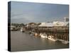 Old Sacramento Riverfront, Sacramento, California-Walter Bibikow-Stretched Canvas