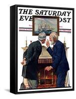 "Old Salts," Saturday Evening Post Cover, March 21, 1931-J.F. Kernan-Framed Stretched Canvas