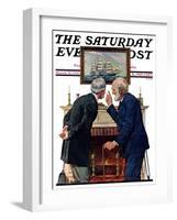 "Old Salts," Saturday Evening Post Cover, March 21, 1931-J.F. Kernan-Framed Giclee Print