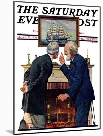 "Old Salts," Saturday Evening Post Cover, March 21, 1931-J.F. Kernan-Mounted Giclee Print