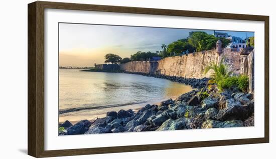 Old San Juan City Walls, Puerto Rico-George Oze-Framed Photographic Print