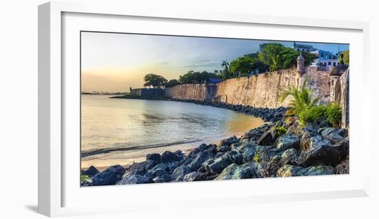 Old San Juan City Walls, Puerto Rico-George Oze-Framed Photographic Print