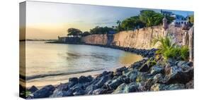 Old San Juan City Walls, Puerto Rico-George Oze-Stretched Canvas