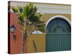 Old San Juan Façade, San Juan, Puerto Rico, USA, Caribbean-Kymri Wilt-Stretched Canvas