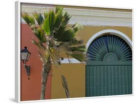 Old San Juan Façade, San Juan, Puerto Rico, USA, Caribbean-Kymri Wilt-Framed Photographic Print