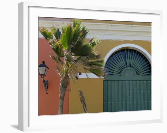 Old San Juan Façade, San Juan, Puerto Rico, USA, Caribbean-Kymri Wilt-Framed Photographic Print