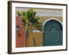 Old San Juan Façade, San Juan, Puerto Rico, USA, Caribbean-Kymri Wilt-Framed Photographic Print