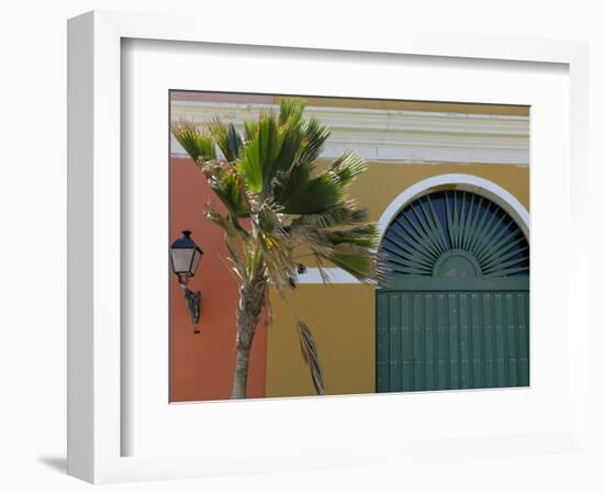 Old San Juan Façade, San Juan, Puerto Rico, USA, Caribbean-Kymri Wilt-Framed Photographic Print