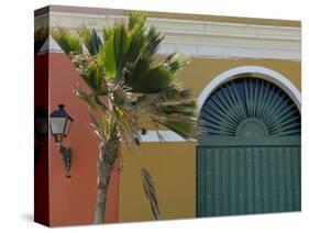 Old San Juan Façade, San Juan, Puerto Rico, USA, Caribbean-Kymri Wilt-Stretched Canvas