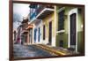 Old San Juan Street Charm I-George Oze-Framed Photographic Print