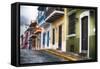 Old San Juan Street Charm I-George Oze-Framed Stretched Canvas