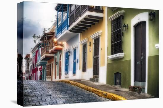 Old San Juan Street Charm I-George Oze-Stretched Canvas