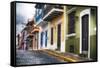 Old San Juan Street Charm I-George Oze-Framed Stretched Canvas