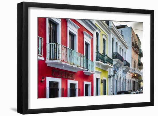 Old San Juan Street Charm II-George Oze-Framed Photographic Print