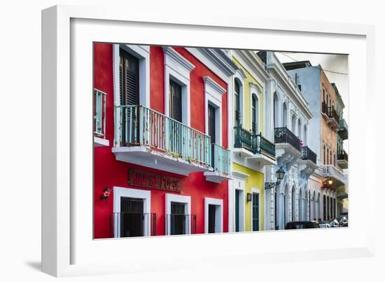 Old San Juan Street Charm II-George Oze-Framed Photographic Print