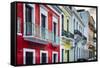 Old San Juan Street Charm II-George Oze-Framed Stretched Canvas