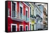 Old San Juan Street Charm II-George Oze-Framed Stretched Canvas