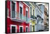 Old San Juan Street Charm II-George Oze-Framed Stretched Canvas