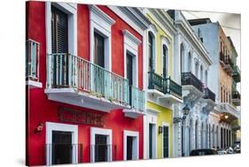 Old San Juan Street Charm II-George Oze-Stretched Canvas