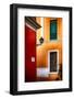 Old San Juan Street Corner Charm-George Oze-Framed Photographic Print