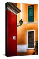 Old San Juan Street Corner Charm-George Oze-Stretched Canvas