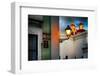Old San Juan Street Corner With A Cathedral-George Oze-Framed Photographic Print