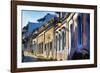 Old San Juan Street In Afternoon Light-George Oze-Framed Photographic Print
