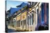 Old San Juan Street In Afternoon Light-George Oze-Stretched Canvas