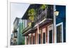 Old San Juan Street In Atmospheric Light-George Oze-Framed Premium Photographic Print