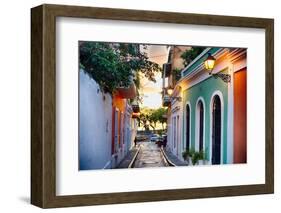 Old San Juan Sunset Glow-George Oze-Framed Photographic Print