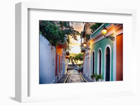 Old San Juan Sunset Glow-George Oze-Framed Photographic Print