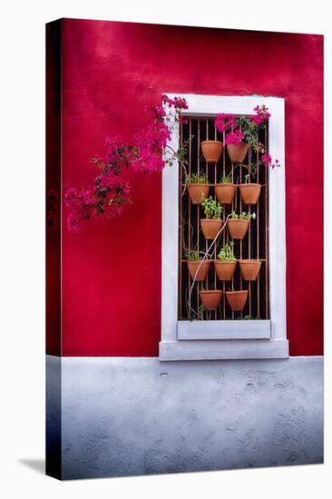 Old San Juan Window, Puerto Rico-George Oze-Stretched Canvas