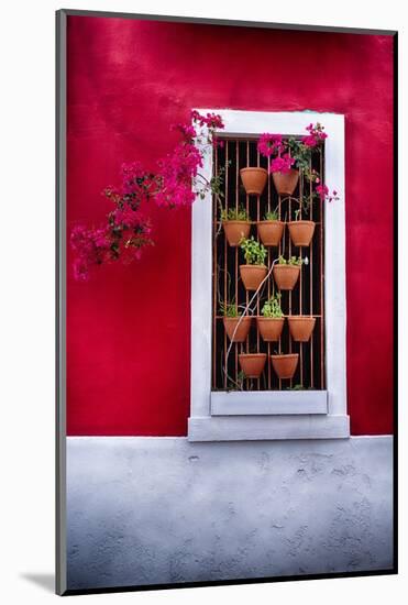 Old San Juan Window, Puerto Rico-George Oze-Mounted Photographic Print