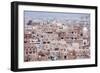 Old Sanaa Buildings - Traditional Yemen House-zanskar-Framed Art Print