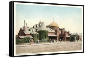 Old Santa Fe Station-null-Framed Stretched Canvas