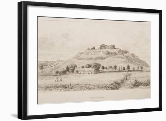 Old Sarum Castle, 1834-J. Fisher-Framed Giclee Print