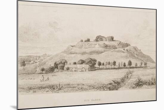 Old Sarum Castle, 1834-J. Fisher-Mounted Giclee Print