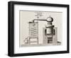 Old Schematic Illustration Of A Brass Alembic-marzolino-Framed Art Print