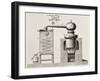 Old Schematic Illustration Of A Brass Alembic-marzolino-Framed Art Print