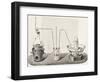 Old Schematic Illustration Of Laboratory Apparatus For Oxygen Production-marzolino-Framed Art Print