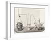 Old Schematic Illustration Of Laboratory Apparatus For Oxygen Production-marzolino-Framed Art Print