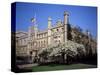 Old School Buildings from Kings College, Cambridge, Cambridgeshire, England, United Kingdom-David Hunter-Stretched Canvas
