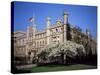 Old School Buildings from Kings College, Cambridge, Cambridgeshire, England, United Kingdom-David Hunter-Stretched Canvas