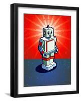 Old School Robot-artplay-Framed Art Print