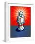 Old School Robot-artplay-Framed Art Print