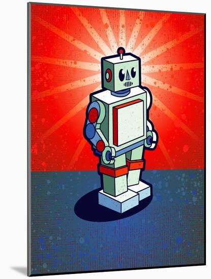 Old School Robot-artplay-Mounted Art Print